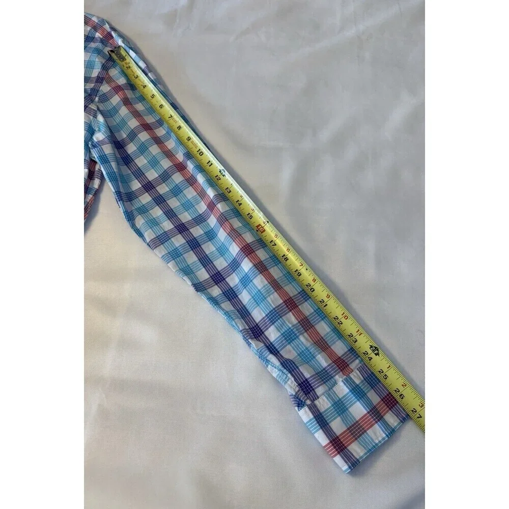 J CREW Casual Flex Button Down Shirt Men XL Slim Fit Light Weight Plaid Cotton